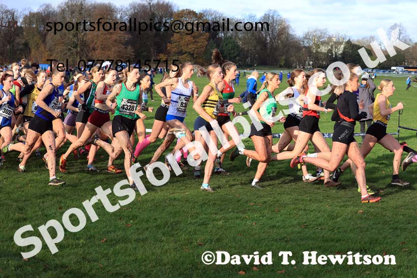 Womens Under-17s and IAAF Junior Women (Under-20s), 2023 British Athletics Cross Challenge, Sefton Park, Liverpool. Photo: David T. Hewitson/Sports for All Pics